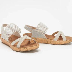 Skechers Sling Back Stretch Demi-Wedges Natural Size 10M